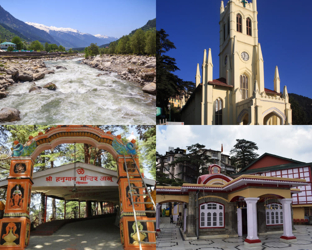 Day 3: Shimla To Manali:-On The way Visit Kullu,Christ Church, Shree Hanuman Temple, Kali Bari Temple.