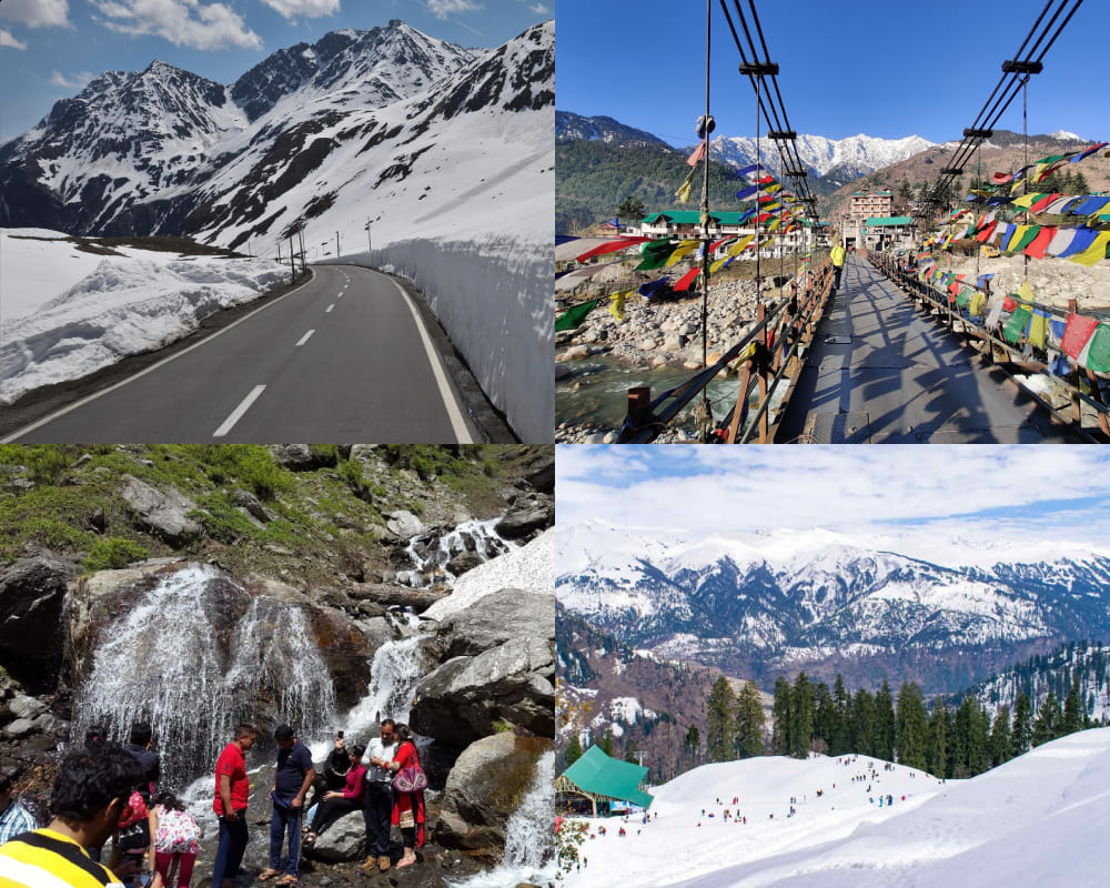 Day 4: Manal Sightseen i: Rohtang Pass, Nehru Kund, Rahala Waterfalls.